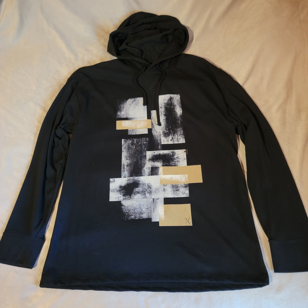 Express Black and Gold Zip Up Sweater